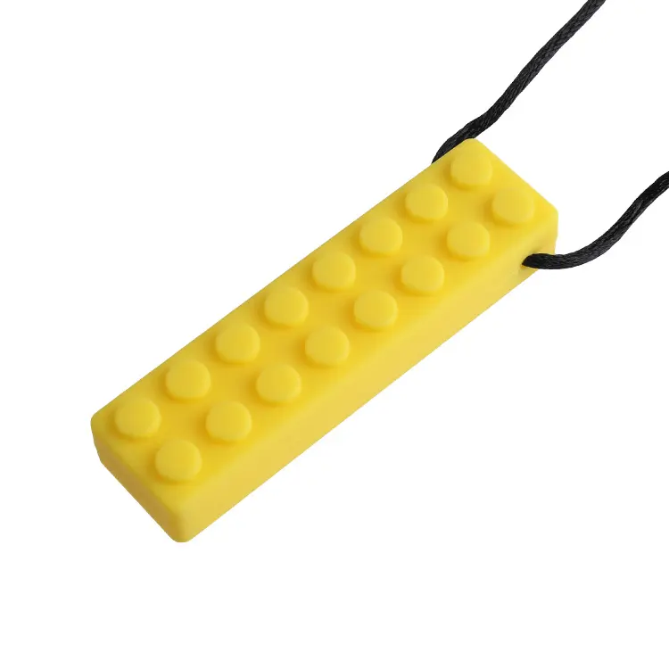 Yellow lego chewable necklace